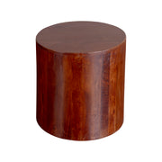 GHomeUK Durable Acacia Wood Natural Stained Stump Side Table